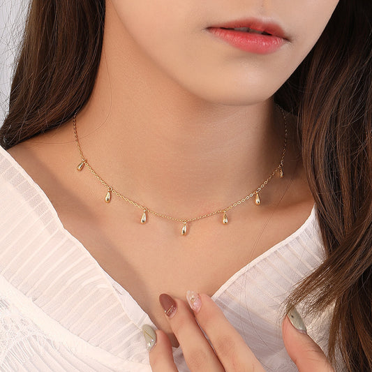 Silver Temperament Drop Necklace