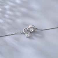 Silver Interlocking Bracelet Women
