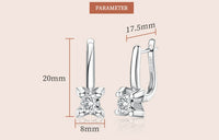 Moissanite Earrings Silver
