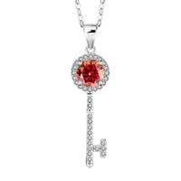 Silver Key Necklace Pendant