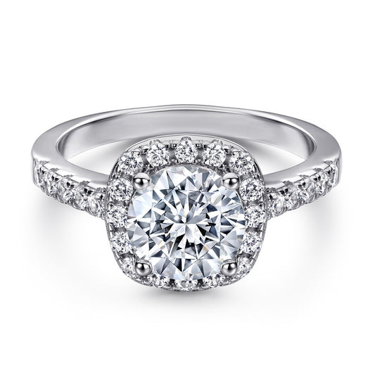 Women's Fashion Sterling Silver Zircon Wedding Ring null