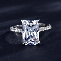 Silver Simulation Diamond Ring