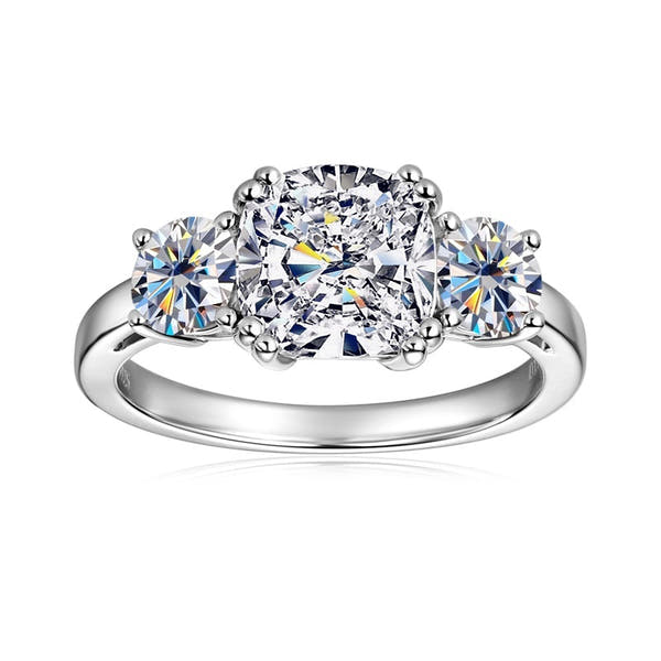 Moissanite Ring   Silver