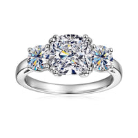 Moissanite Ring   Silver