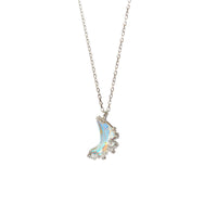 925 Pure Silver Moon Spring Small Crowd Clavicle Chain null