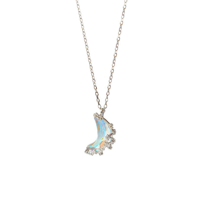 925 Pure Silver Moon Spring Small Crowd Clavicle Chain null