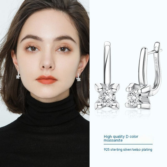 Moissanite Earrings Silver