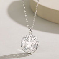 Silver Pentagram Pendant Necklace