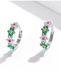 Silver Exquisite Flower  Earrings