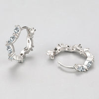 Silver Irregular Design Earrings