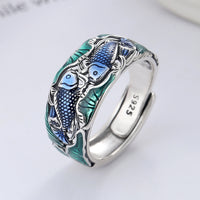 Silver Lotus Vintage Distressed Ring