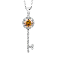Silver Key Necklace Pendant