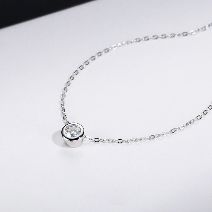 Karat Moissanite Necklace S925 Sterling Silver Pendant null