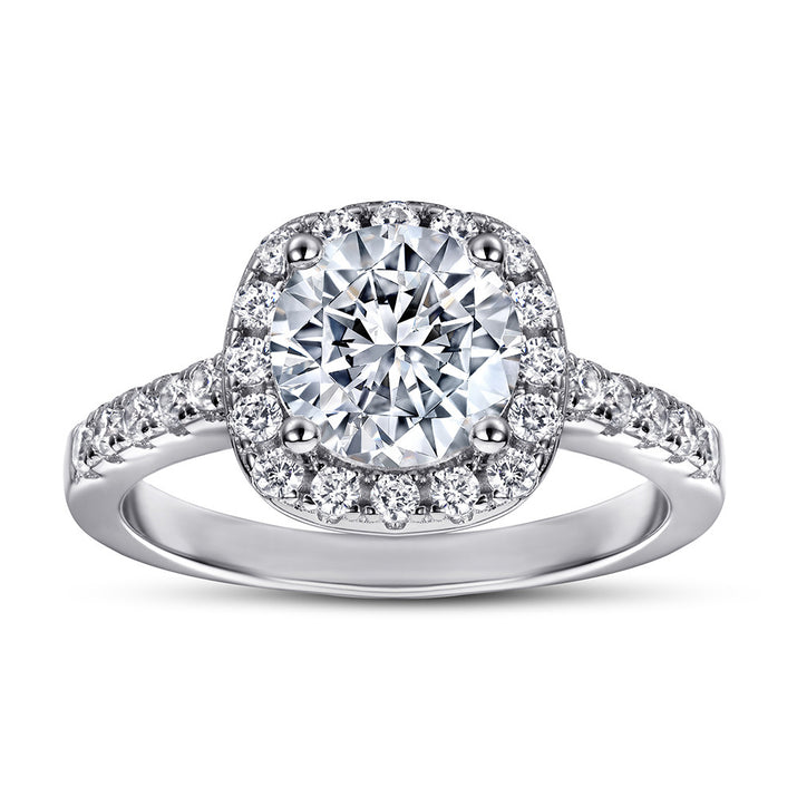 Women's Fashion Sterling Silver Zircon Wedding Ring null