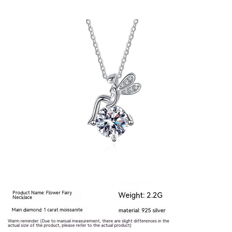 Moissanite 925 Sterling Silver FARCENT Necklace For Women null