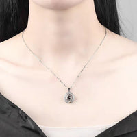 Sun Moon Projection Necklace Languages I Love You Couple Necklace Microcarving Text Photos