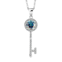 Silver Key Necklace Pendant